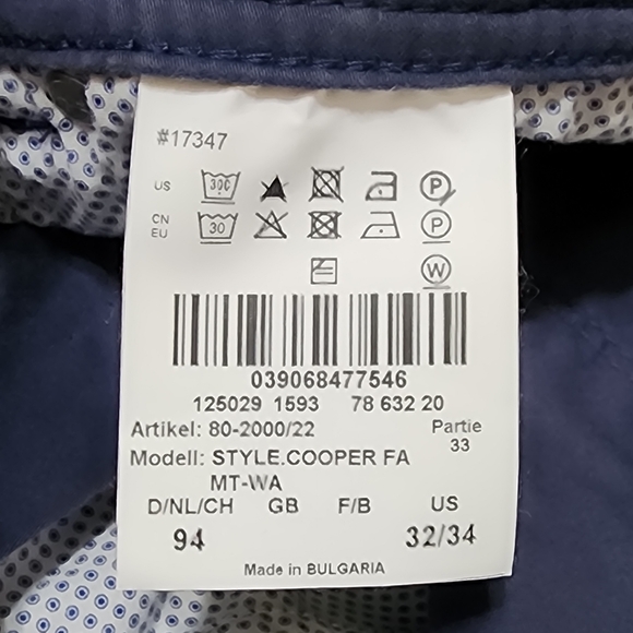 Brax Feel Good Mens Pants Blue Cooper Fancy Regular 32/34 - Picture 8 of 9